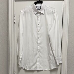 Charles Tyrwhitt Men's Extra Slim Fit White Button-Up Dress Shirt